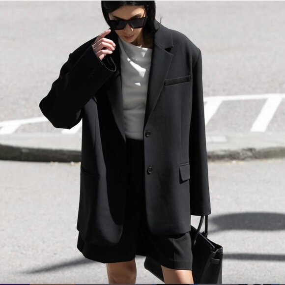 NEW WITH TAGS - OAK + FORT Blazer Oversized Fit Size XS - Picture 1 of 6